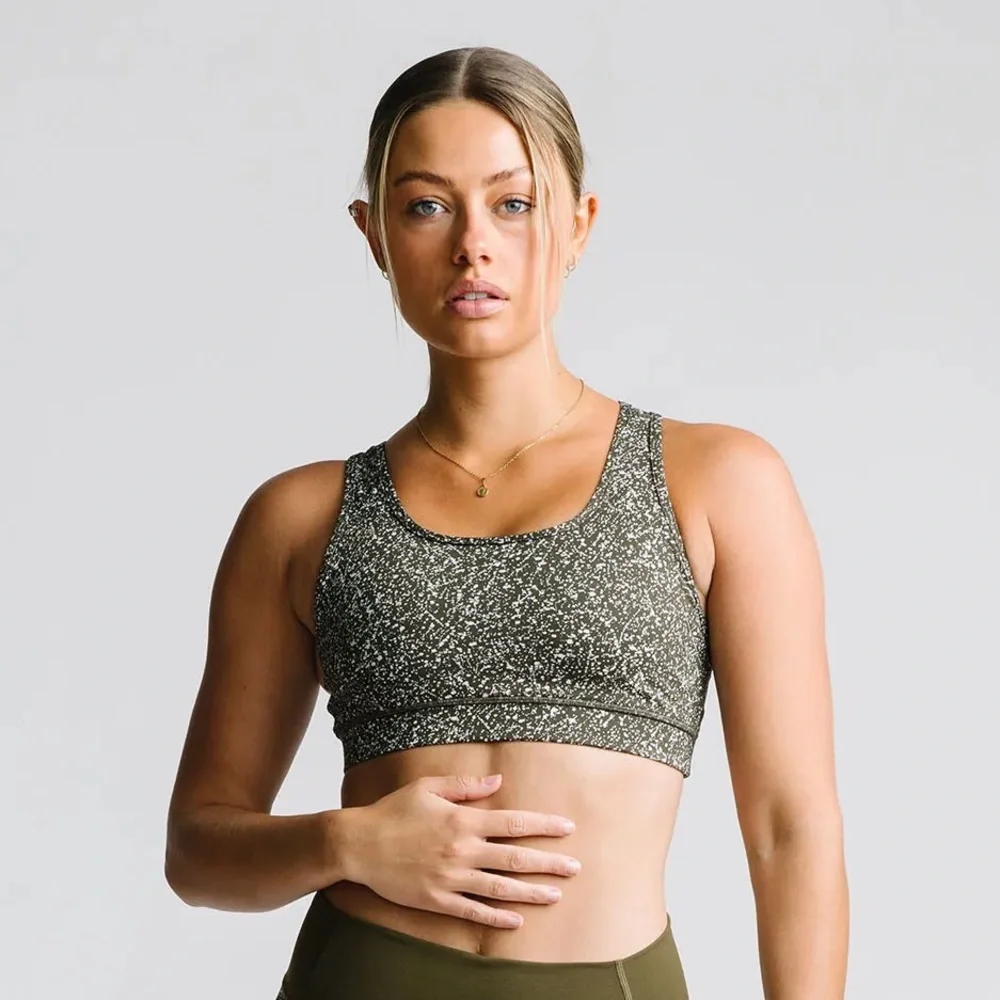 ZYIA Olive Green Speckled Sports Bra - Medium - Picture 7 of 13